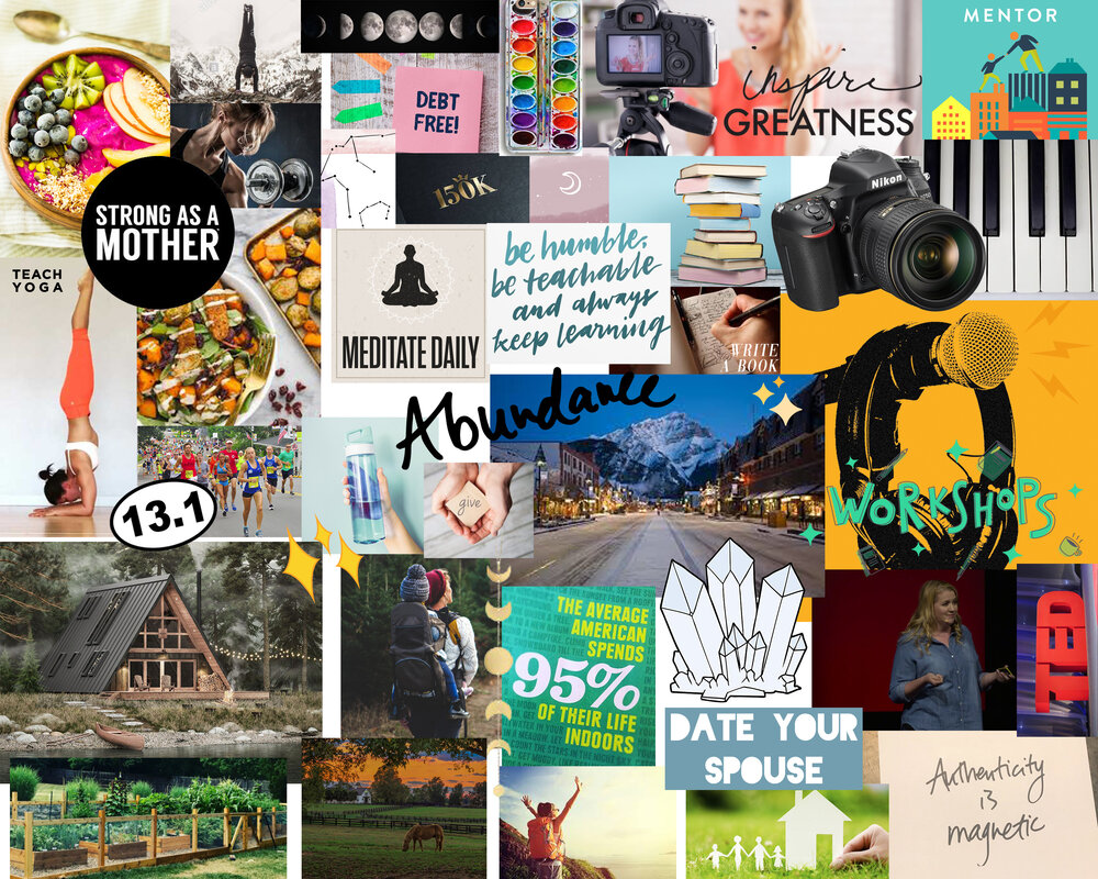 Vision board example from Rachel Welling Photography